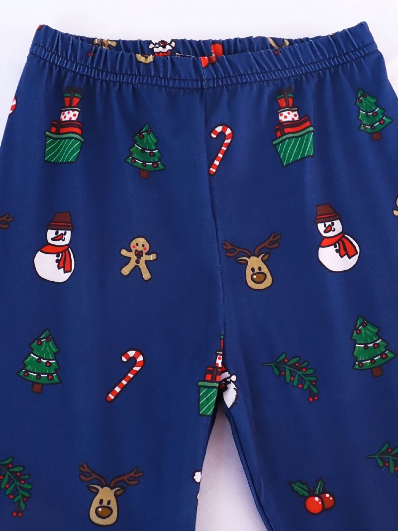 Barn Pojkar Pyjamas Jul Astronaut Print Rund Hals Långärmad Topp & Byxor Set
