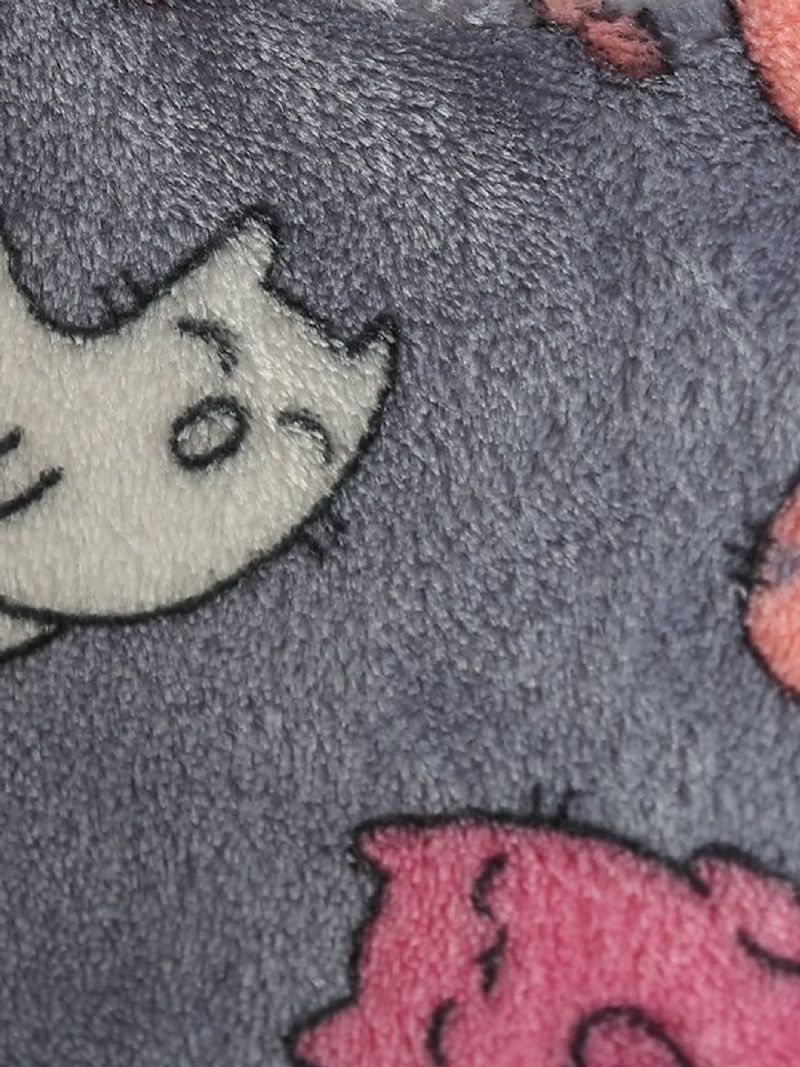 Barn Söt Kitty Långärmad Fleece Pyjamas Set