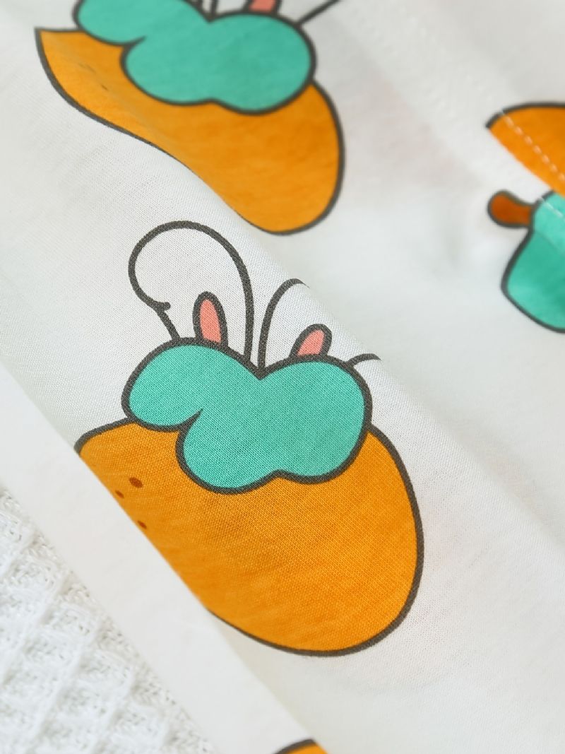 Bebis Flickor Pyjamas Familjeoutfit Söt Kanintryck Rundhalsad Långärmad Topp & Byxuppsättning Barnkläder