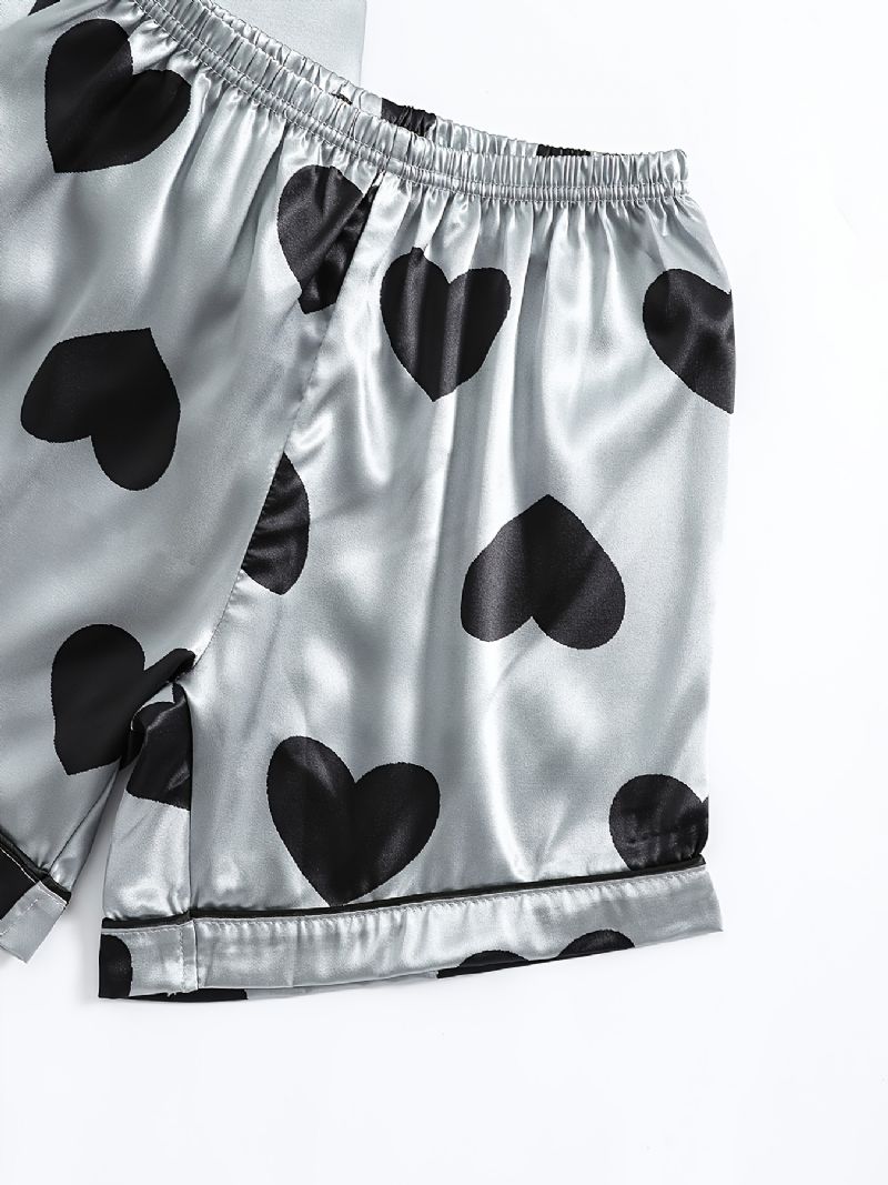 Flickor Kortärmad Pyjamas Set Satin Pj Set
