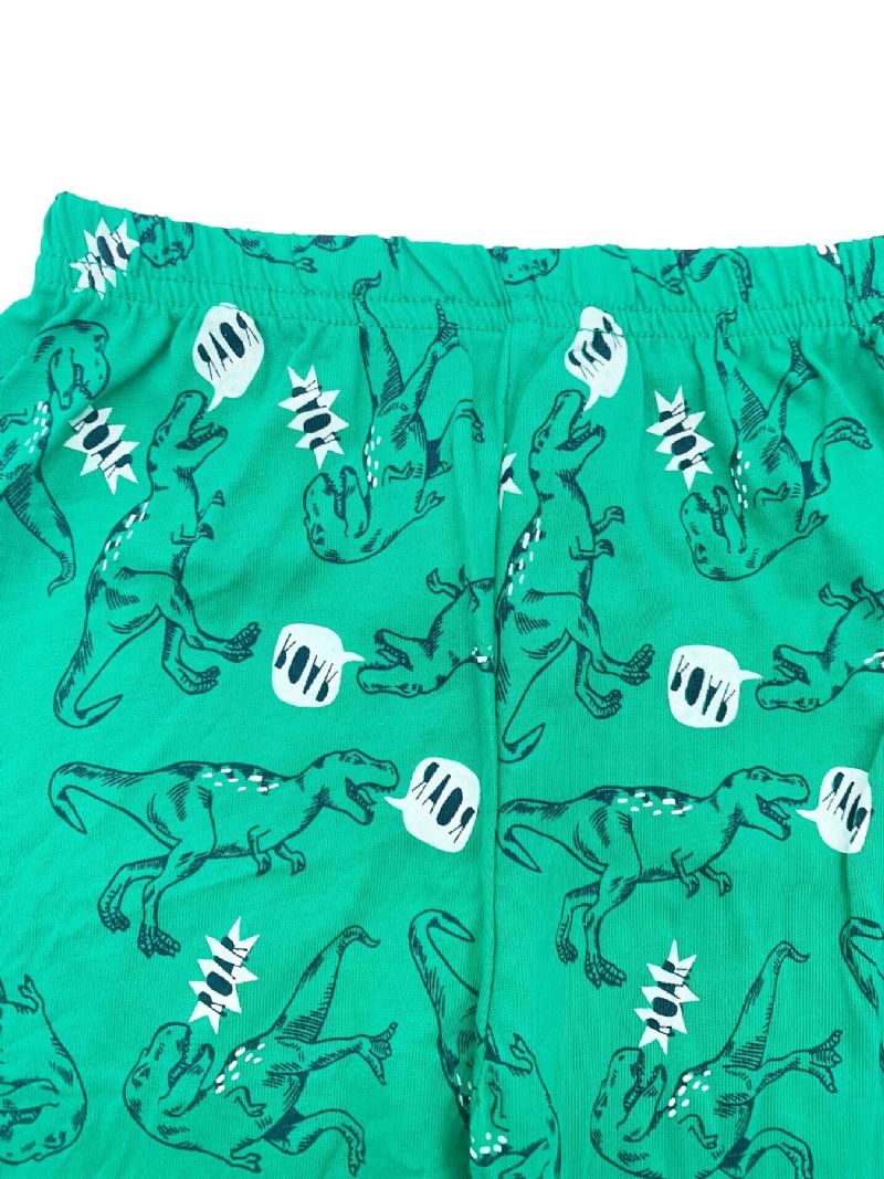 Pojkar Dinosaur Print Långärmad Pyjamas Set För Vintern