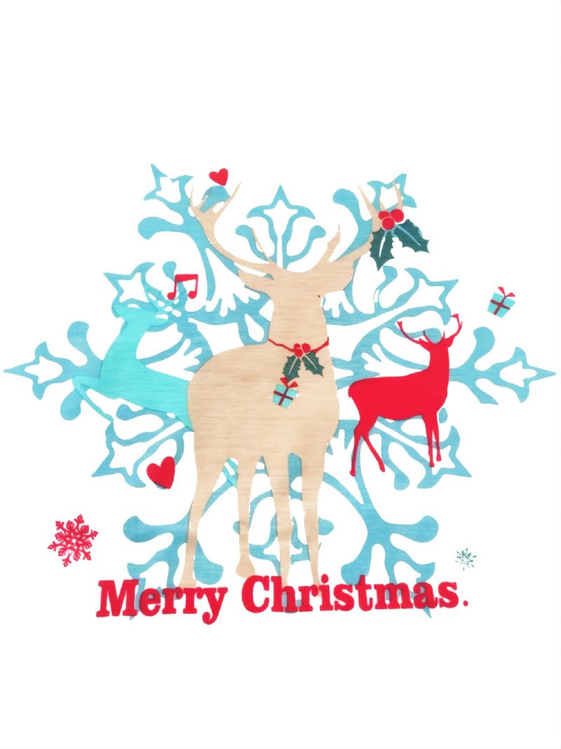 Pojkar Flickor Snowflake Elk Merry Christmas Crewneck Family Pyjamas
