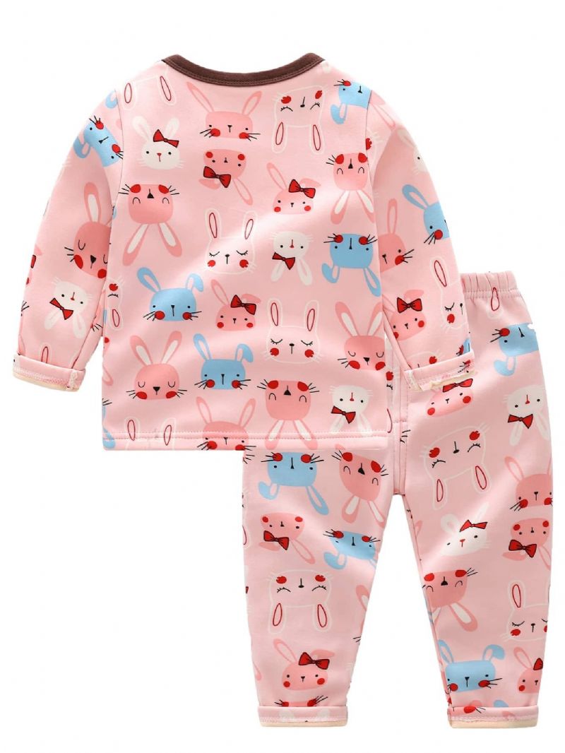 Pyjamasset För Små Barn Flickor Kanintryck
