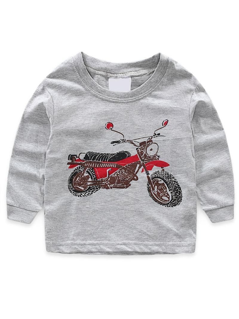 Småbarn Barn Pojkar Pyjamas Set Långärmad Topp & Byxor Med Moto Print Set