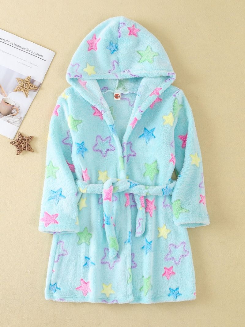Småbarn & Flickbebisar Hooded Flanell Mjuk Sovrock Vinternyhet