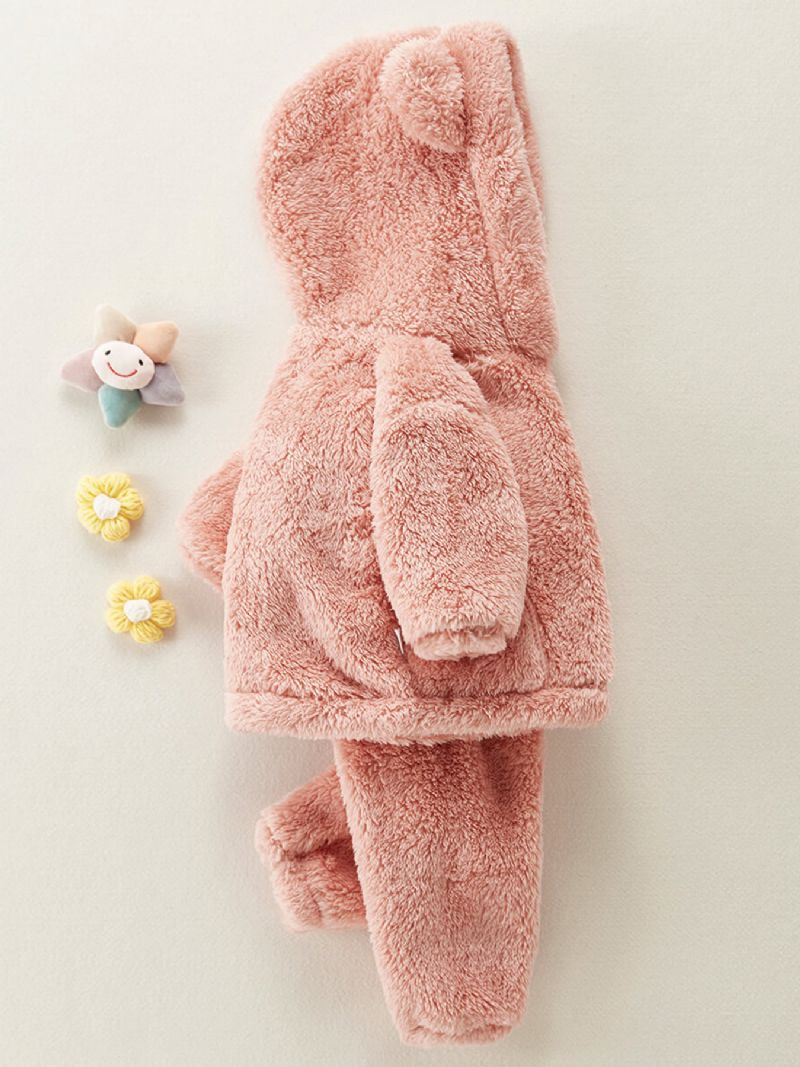 Småbarn Flickor Flanell Enfärgad Pyjamas & Byxor