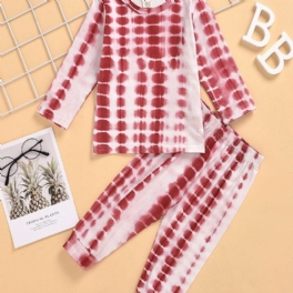 Toddler Tie Dye Multi Color Pyjamas Sleeve Byx Set