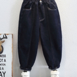 1 St Pojkar Casual Denim Jeans Med Ficka För Vintern