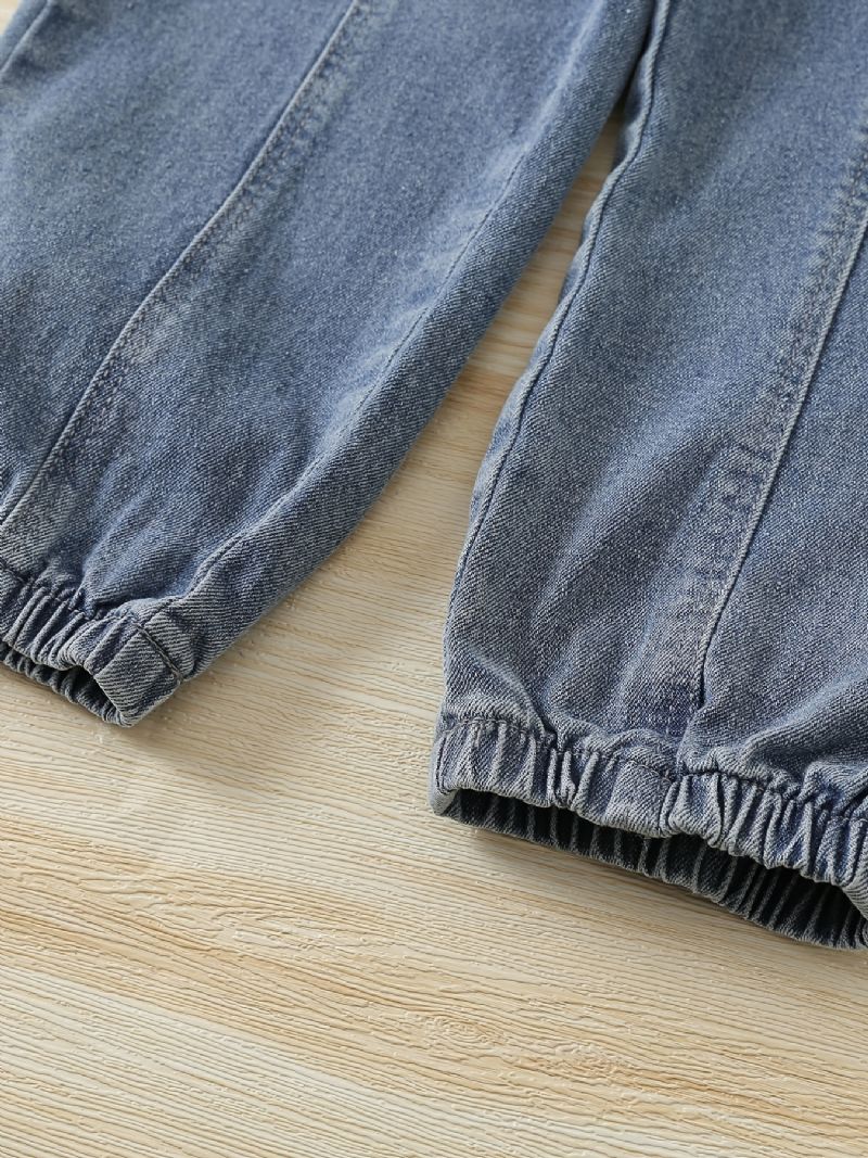 Barn Tonåringar Pojkar Avsmalnande Jeans Med Resår I Midjan