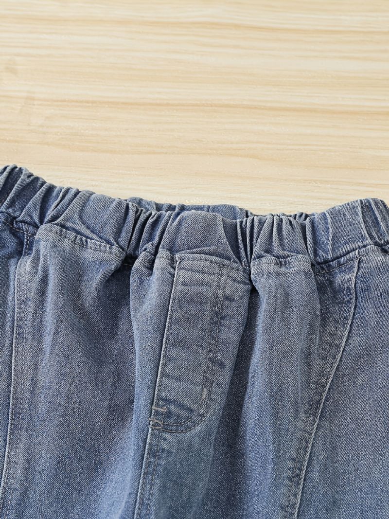 Barn Tonåringar Pojkar Avsmalnande Jeans Med Resår I Midjan