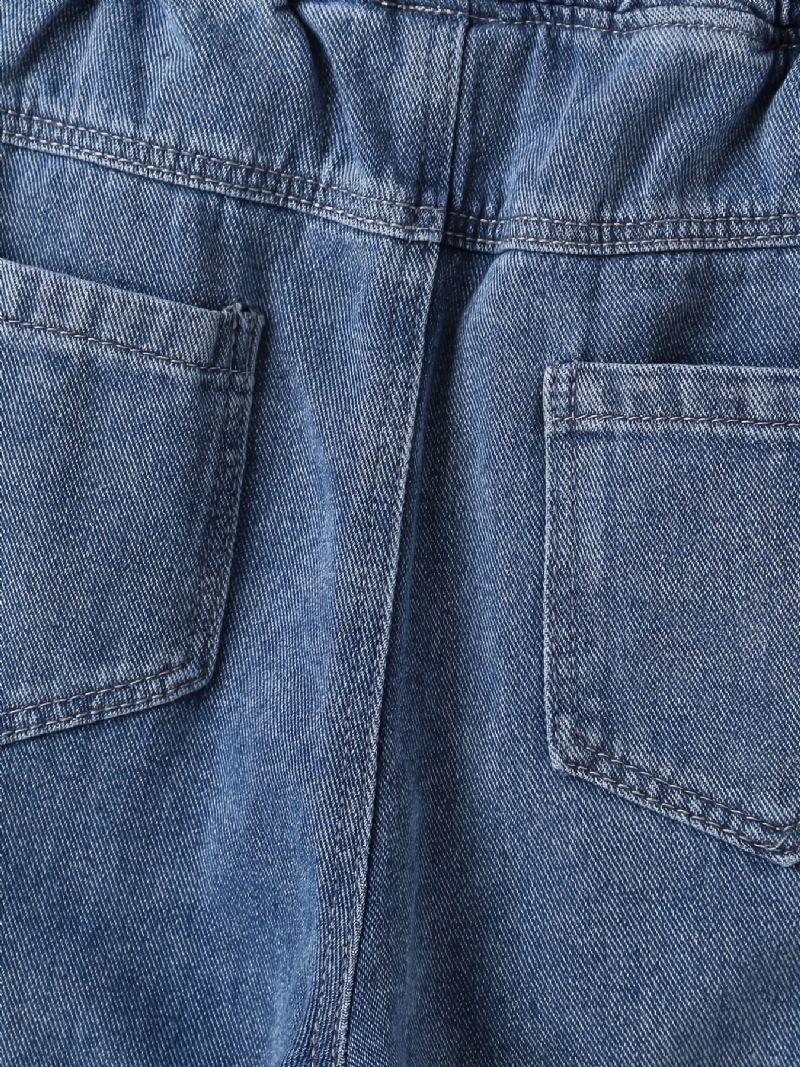 Barn Tonåringar Pojkar Avsmalnande Jeans Med Resår I Midjan