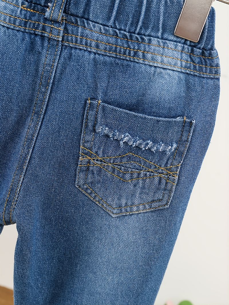 Bebis Flickor Distressed Ripped Casual Jeans