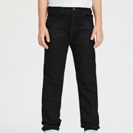 Flickor Casual Basic Solid Svart Jeans För Vintern