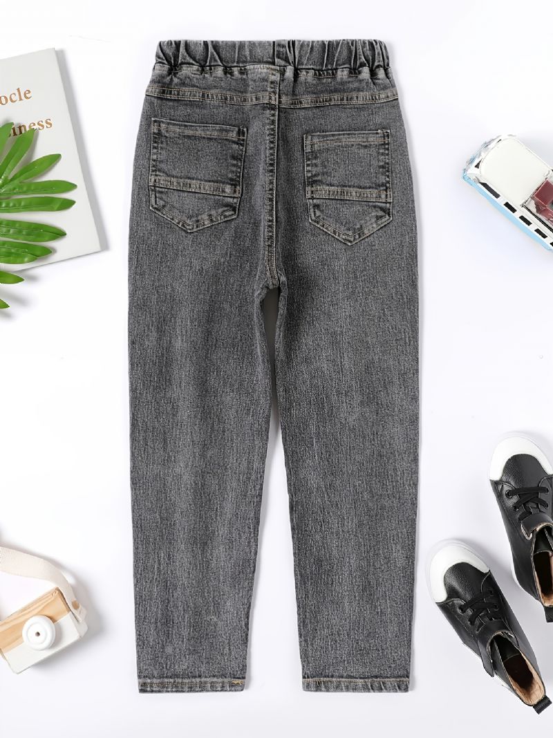 Jeans Med Brevtryck För Barn