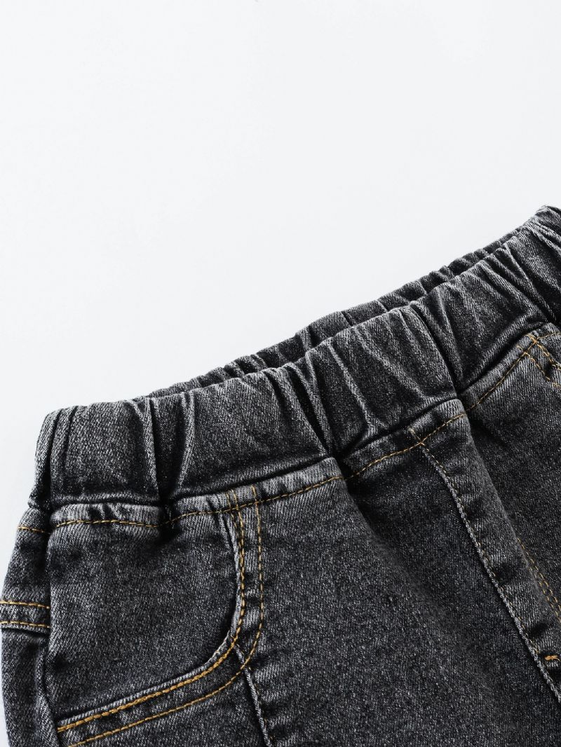 Jeans Med Brevtryck För Barn