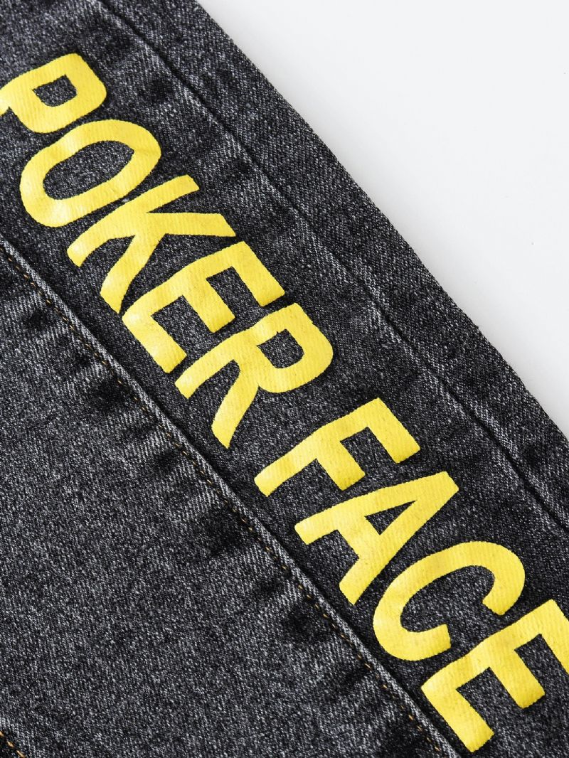 Jeans Med Brevtryck För Barn