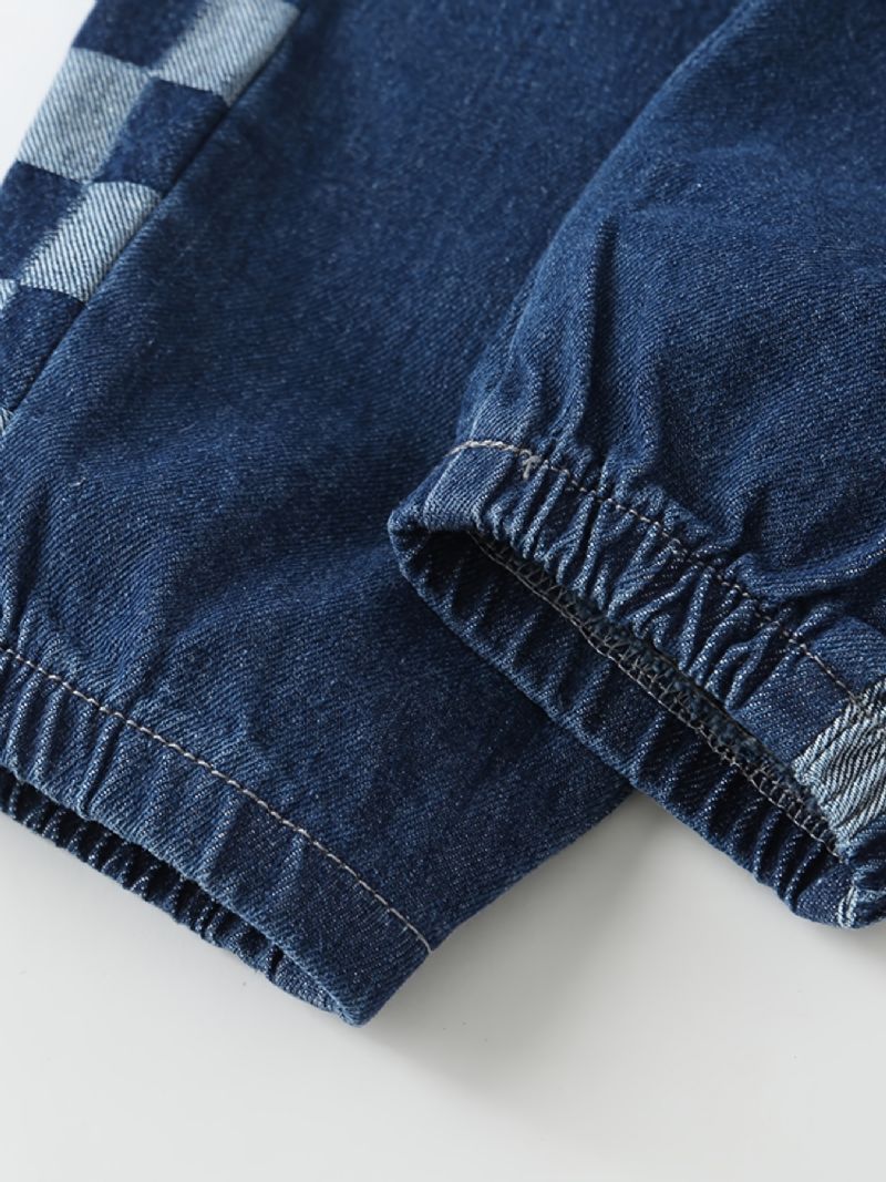 Pojkar Avsmalnande Jeans Elastiskt Midjeband För Höst Och Vinter Nytt