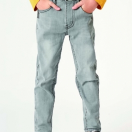 Pojkar Casual Blå Grå Snygga Jeans Barnkläder