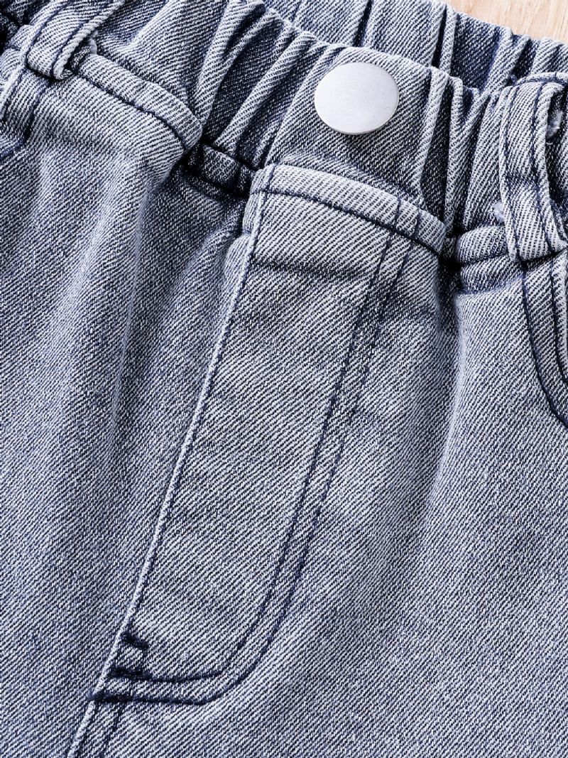 Solida Casual Jeans För Barn