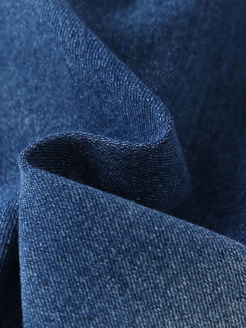 Teen Flickor Raw Hem Jeans Med Resår I Midjan För Höst Och Vinter Nytt
