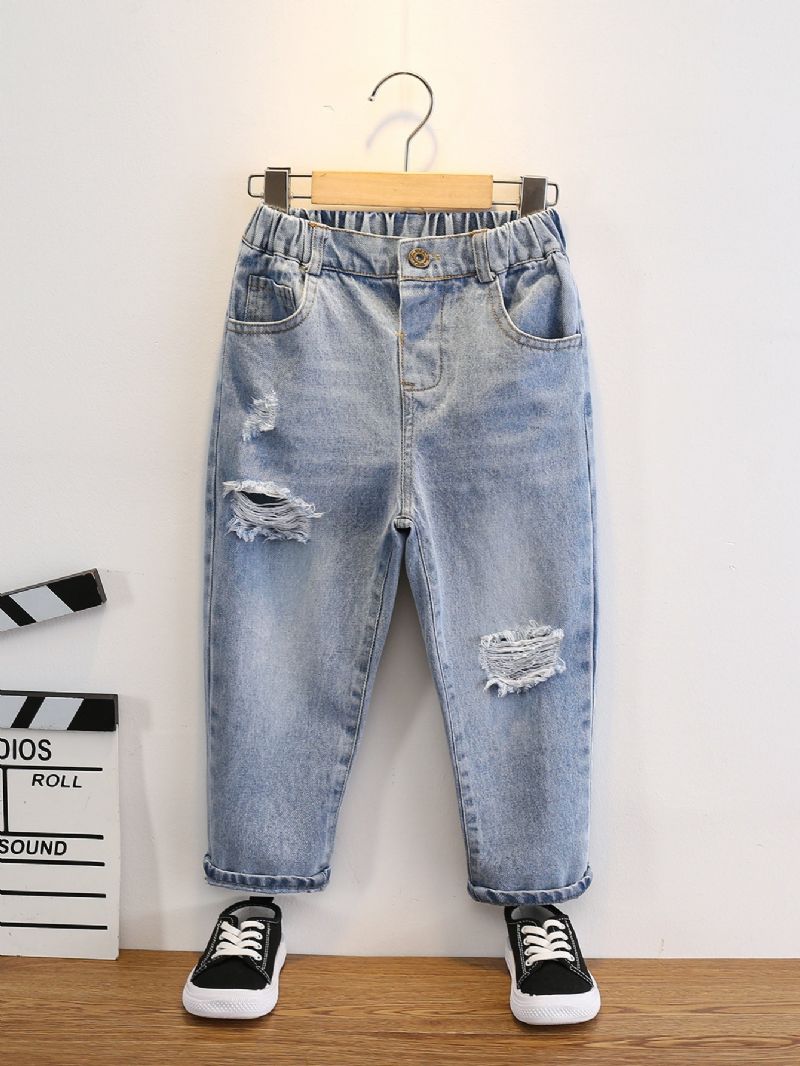 Toddler Pojkar Ripped Tapered Jeans