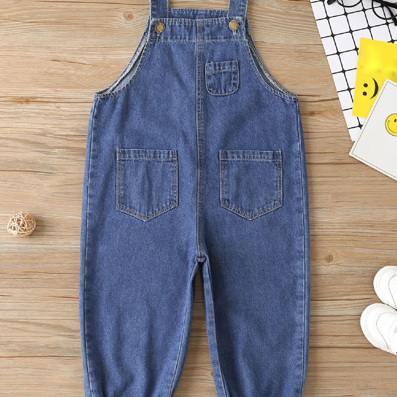 Unisex Pojkar Flickor Avsmalnande Overaller Jeans Barnkläder