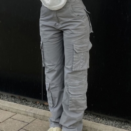 Vida Ben Baggy Cargo-byxor Med Flikfickor Flickjeans I Y2k-stil Damkläder Och Jeans