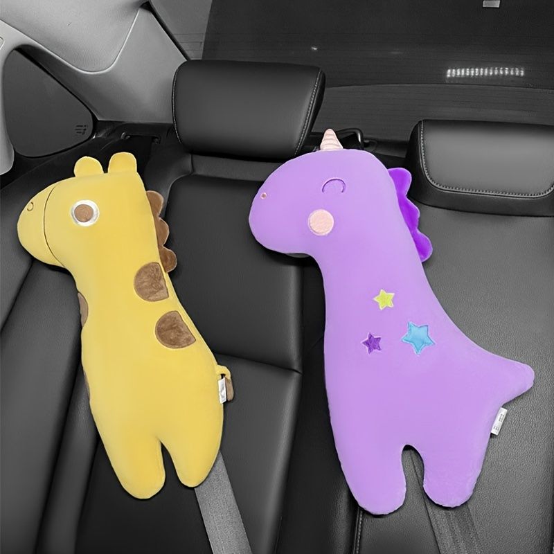 1 St Bilbältesskydd Söt Tecknad Giraff Dinosaur Unicorn Mjukt Axelskydd Barn Bilsäkerhet Säkerhetsbälte Kudde Biltillbehör