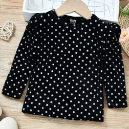 Flickor Casual Polka Dot Långärmad Topp