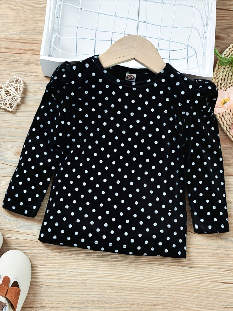 Flickor Casual Polka Dot Långärmad Topp