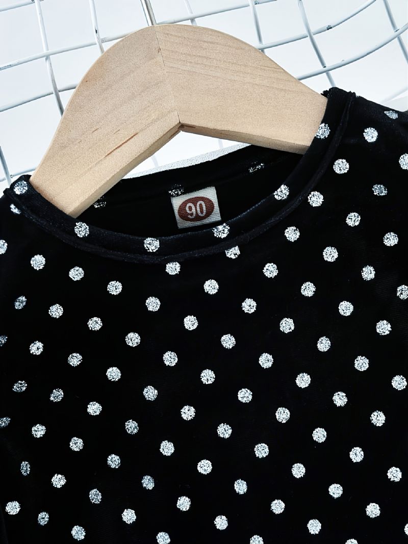 Flickor Casual Polka Dot Långärmad Topp
