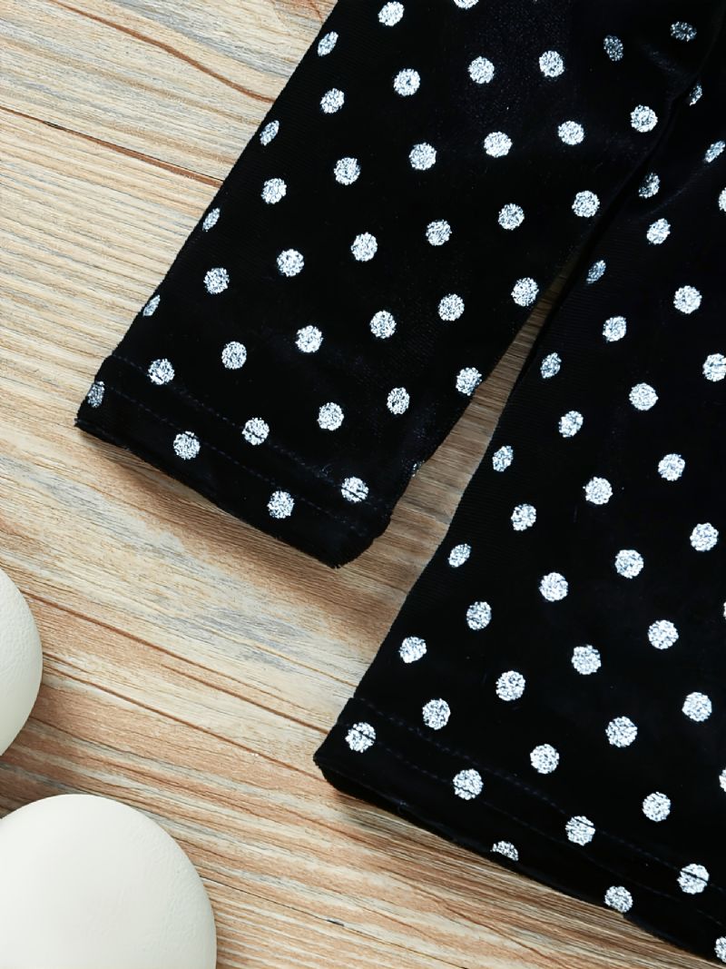 Flickor Casual Polka Dot Långärmad Topp