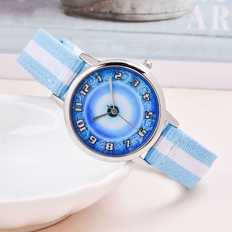 1 St Barn Canvas Armband Student Quartz Watch