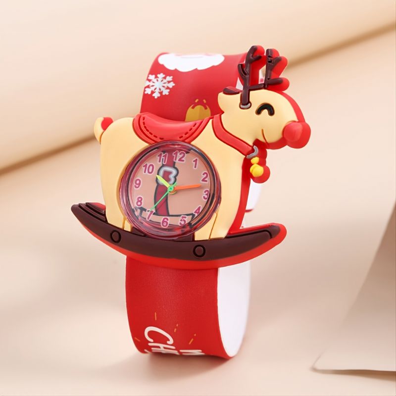 1 St Barn Silikon Christmas Deer Shape Watch