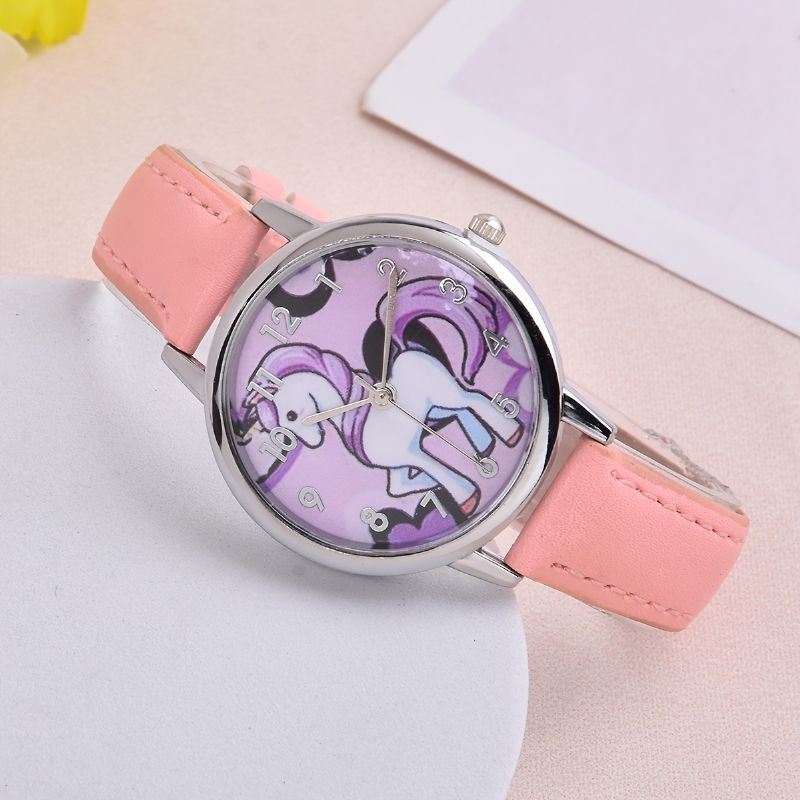 2st Flickor Unicorn Student Quartz Watch & Armband Set Barn Gift