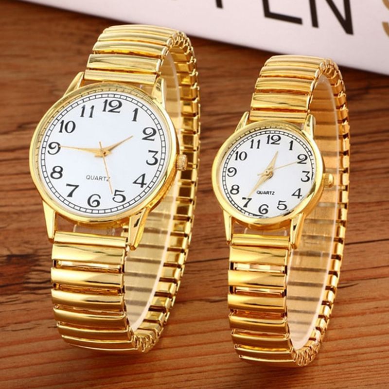 Par Golden Watches Ultra Thin Easy Reader Watch Jubileumspresenter Till Tjejer Fru Henne