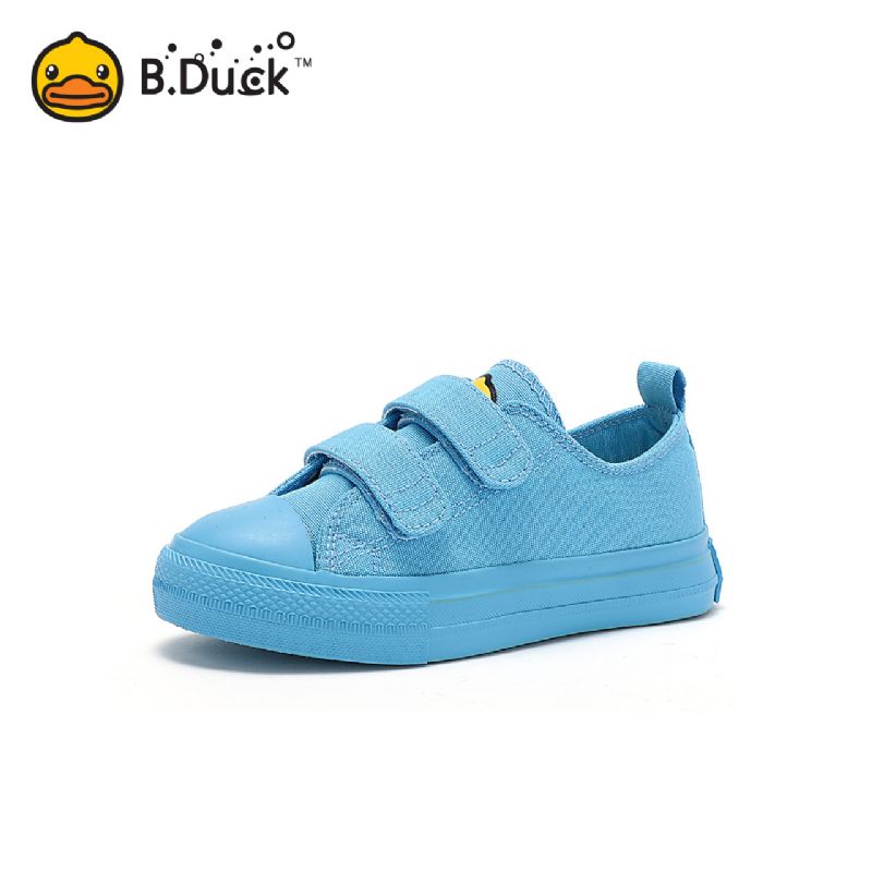 B.duck Pojkar Simple Solid Canvas Skor Casual Low Top Halkfri Tecknade Småbarnssneakers För Promenader