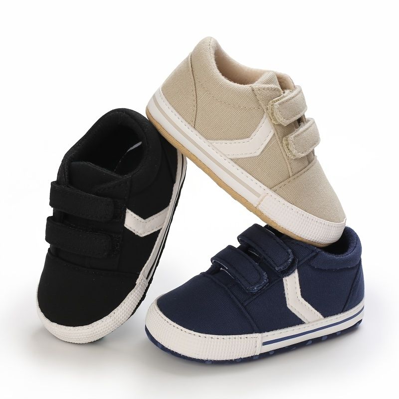 Bebis Pojkar Casual Low Top Sneakers Lättvikts Mjuk Sula Walking Skate Skor Med Kroklås