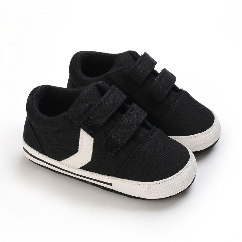 Bebis Pojkar Casual Low Top Sneakers Lättvikts Mjuk Sula Walking Skate Skor Med Kroklås