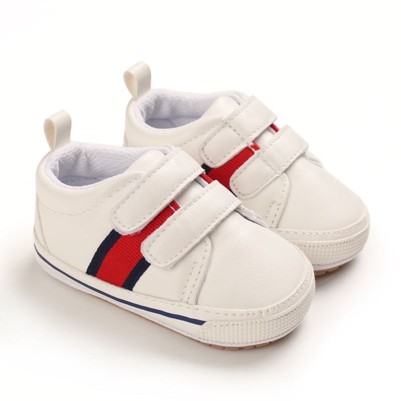 Bebis Pojkar Casual Randig Canvas Sneakers Halkfria Småbarnsskor För Promenader