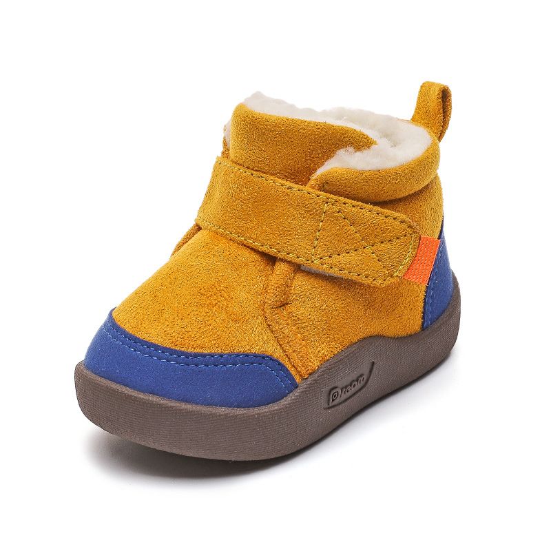Bebis Pojkar Sneakers Med Mjuk Sulor Halkfria Fleeceskor För Småbarn Till Vintern Nyhet