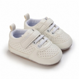 Bebisneakers För Spädbarn Läder Andas Mjuk Sula Halkfri Nyfödda Pojkar Flickor First Walker Skor