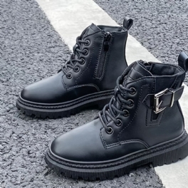 Flickor Casual Vintage Martin Boots Stövlar Förtjockade Thermal Bekväma High Top För Vintern