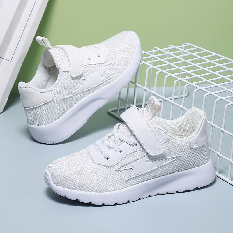 Pojkar Casual Enkel Andas Halkfri Mesh Sneakers Low Top Lättvikts Löparskor