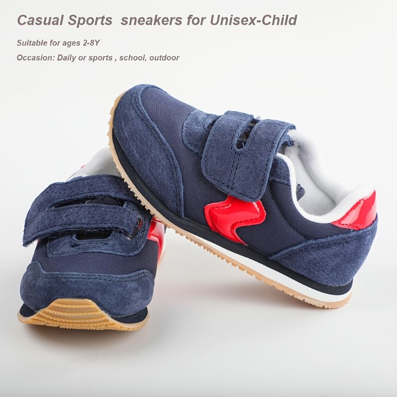 Pojkar Casual Sneakers I Konstmocka Som Andas Lätta Sportskor Med Kardborreband För Vintern