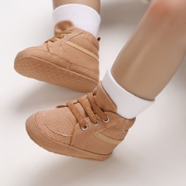 Sneakers För Spädbarn Och Pojkar Med Mjuka Sulor Halkfria High Top First Walker-skor För Småbarn