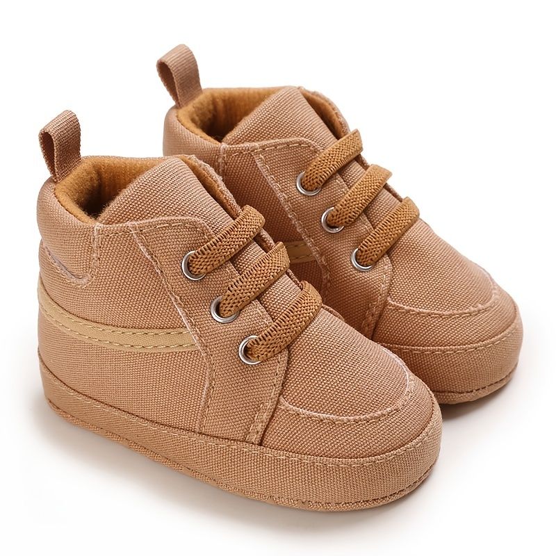 Sneakers För Spädbarn Och Pojkar Med Mjuka Sulor Halkfria High Top First Walker-skor För Småbarn