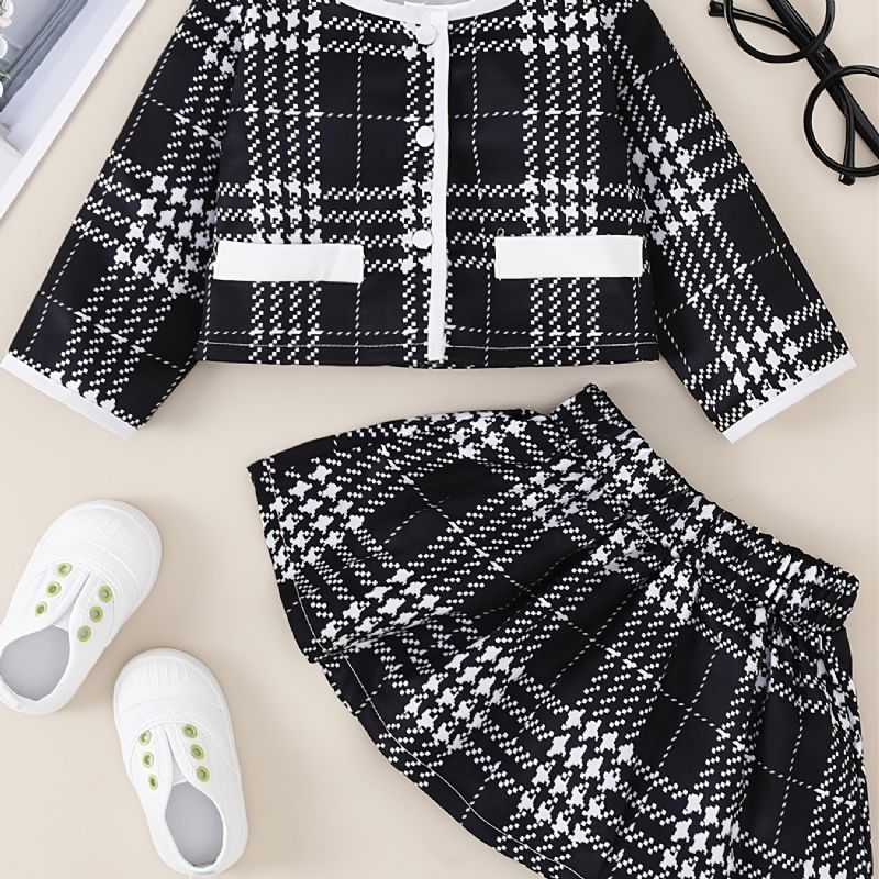 2st Bebis Flickor Casual Overkappa Kort Kjol Set