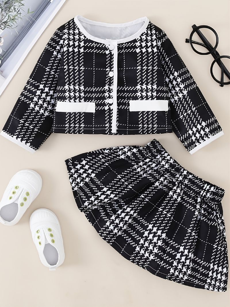 2st Bebis Flickor Casual Overkappa Kort Kjol Set