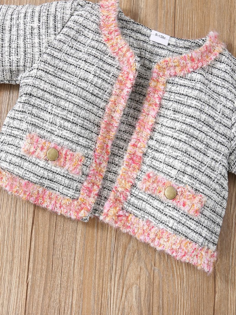 2st Bebis Flickor Matchande Faux Blazer Jacka Kjol Set